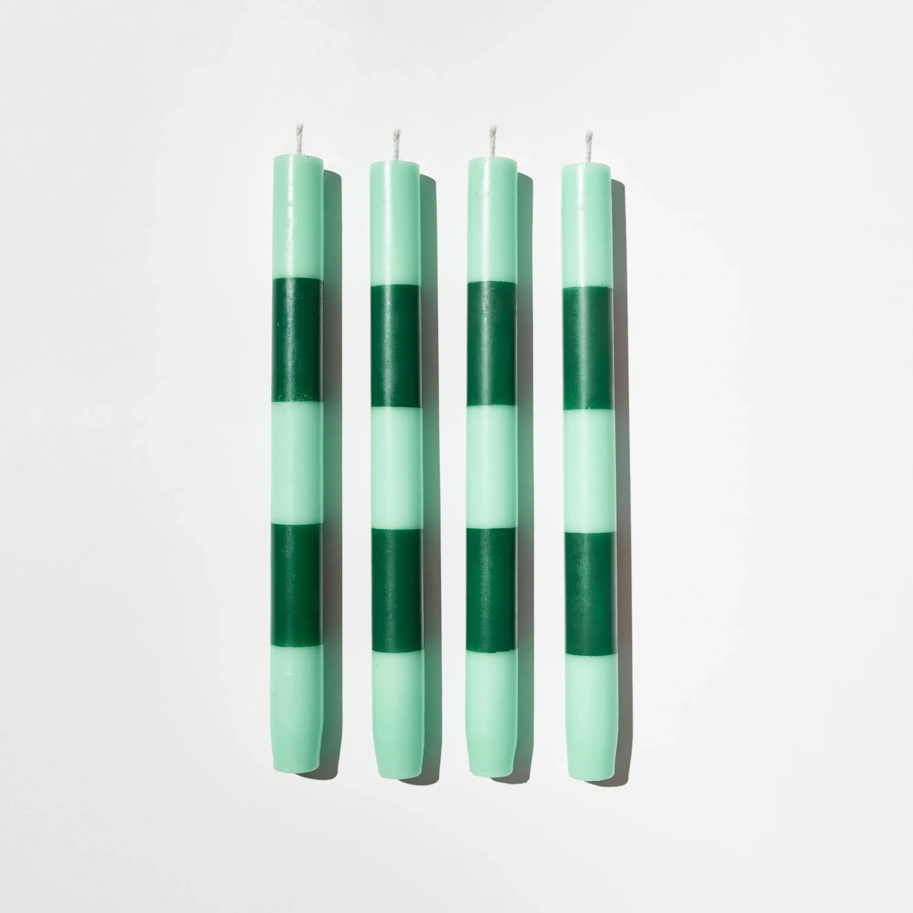 STRIPE CANDLE PACK - JADE   GREEN