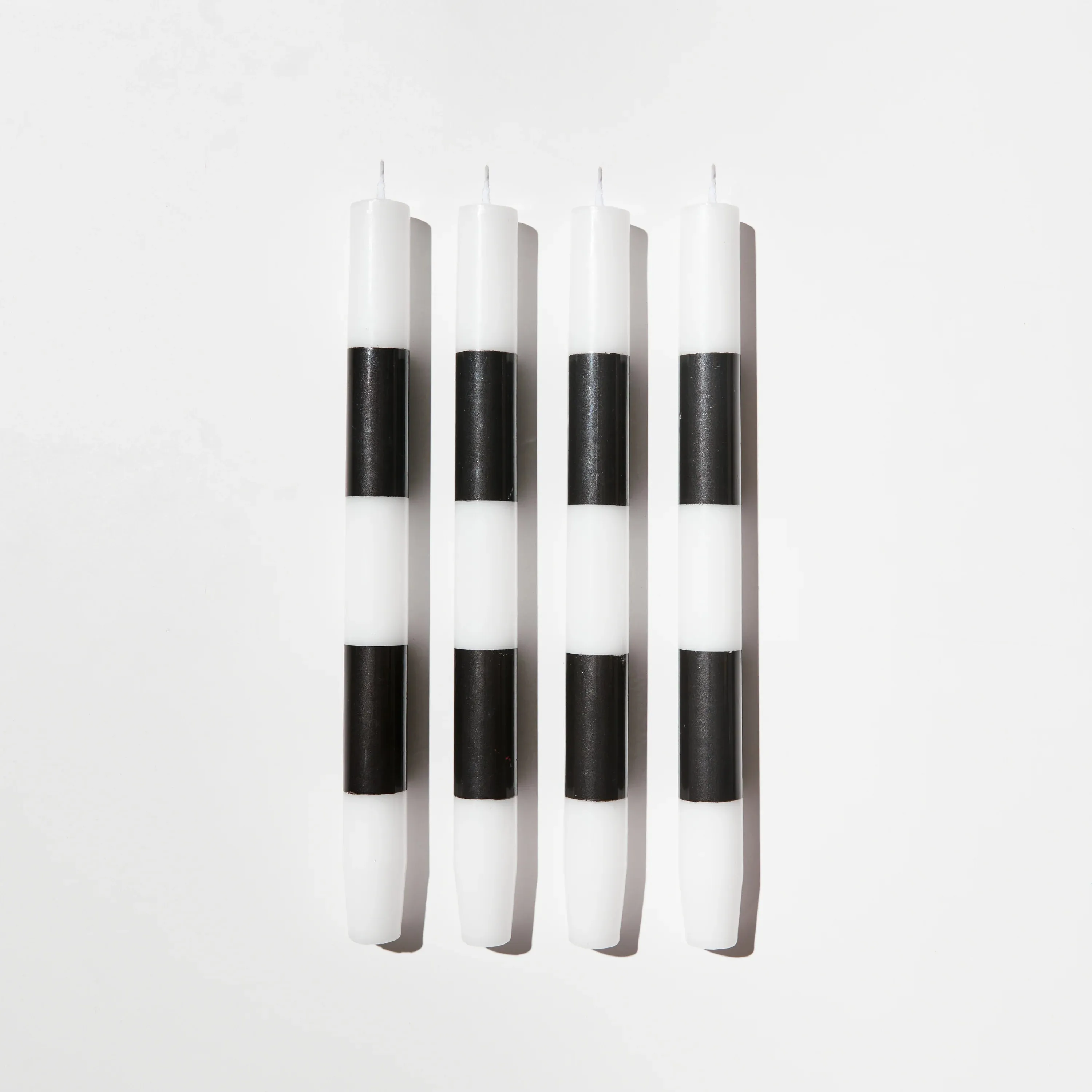 Striped Dinner Candles 4pce