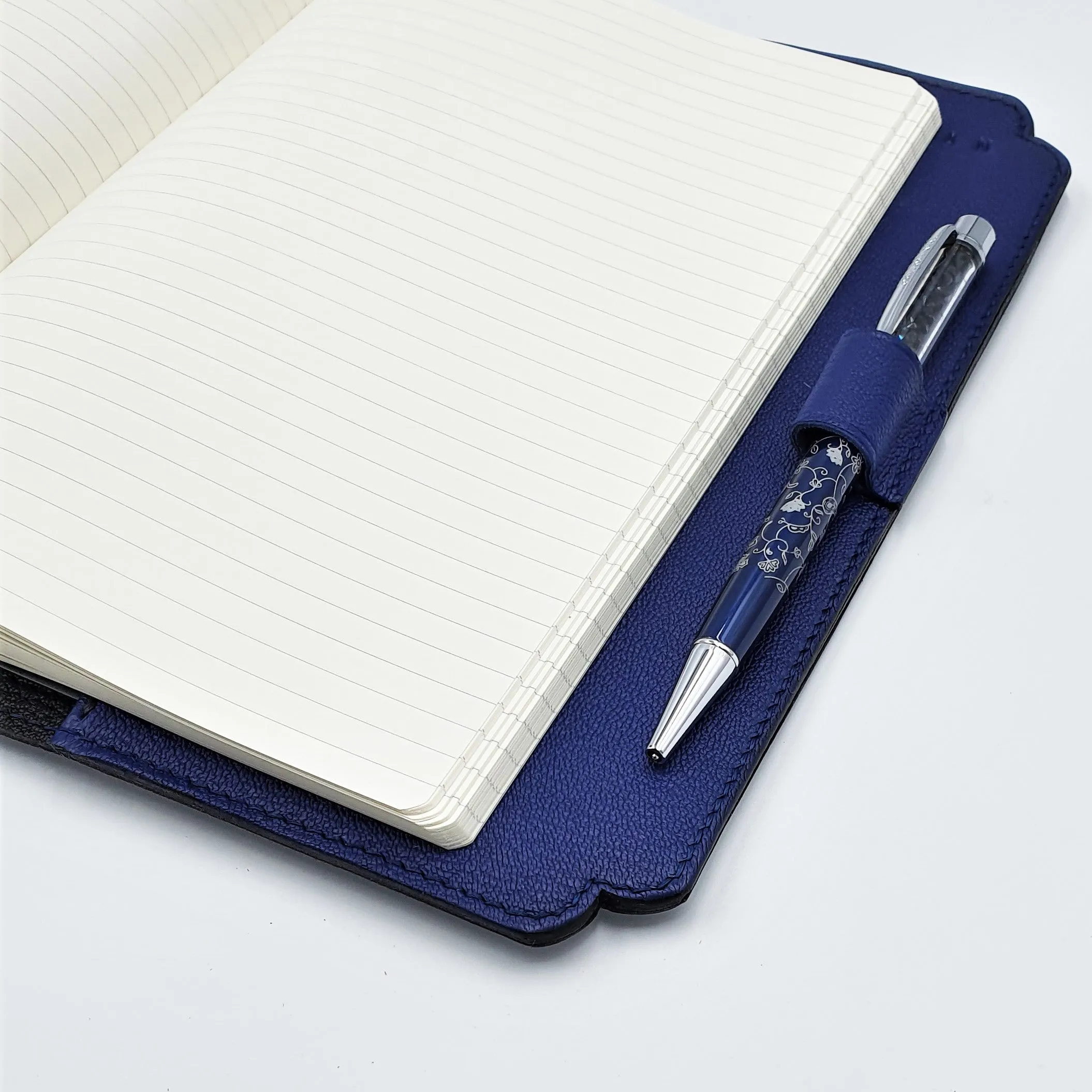 Studio Arkademie MING TEN PEONIES A5 Portrait Notebook Sleeve, Blue & White