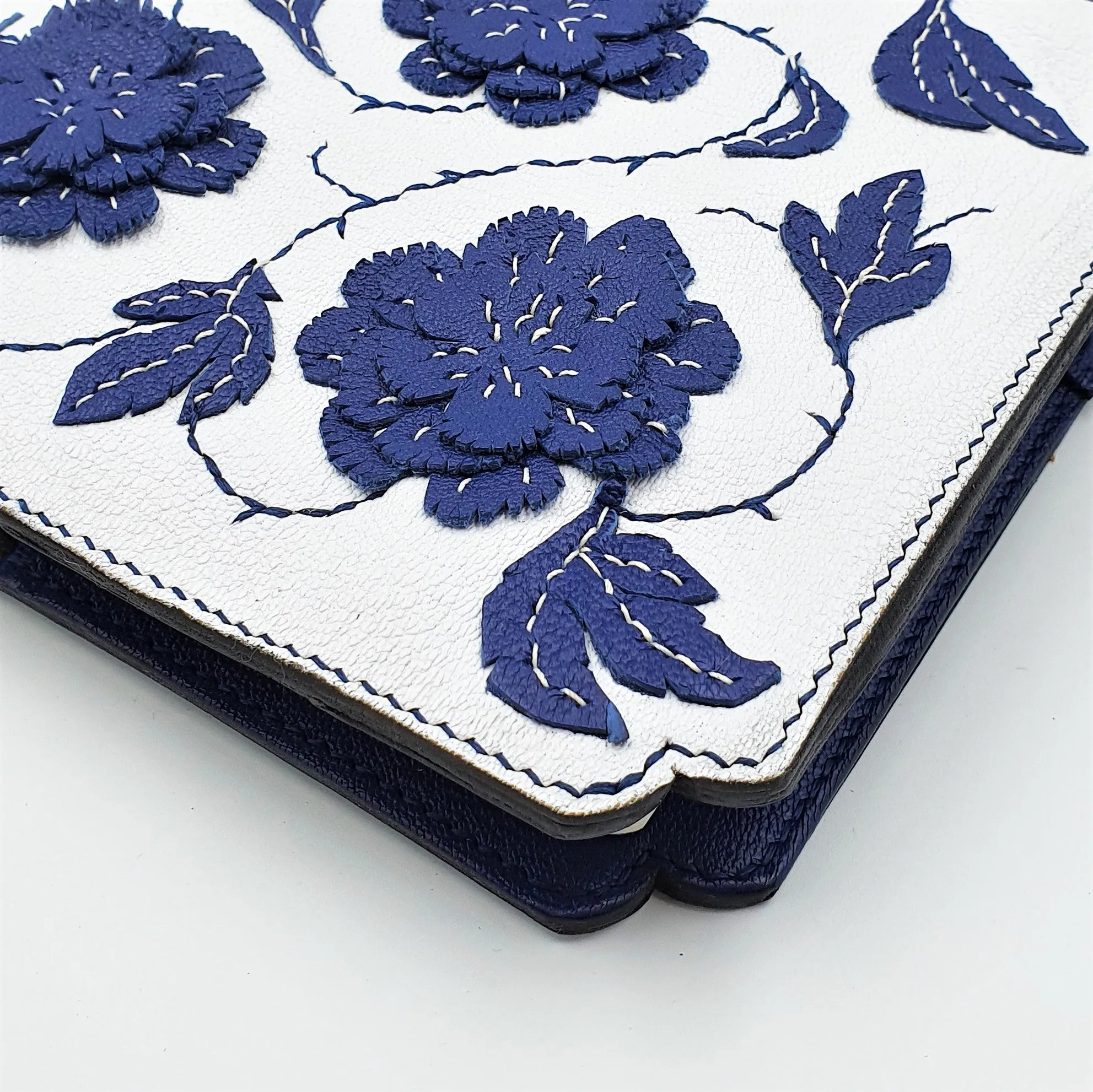 Studio Arkademie MING TEN PEONIES A5 Portrait Notebook Sleeve, Blue & White