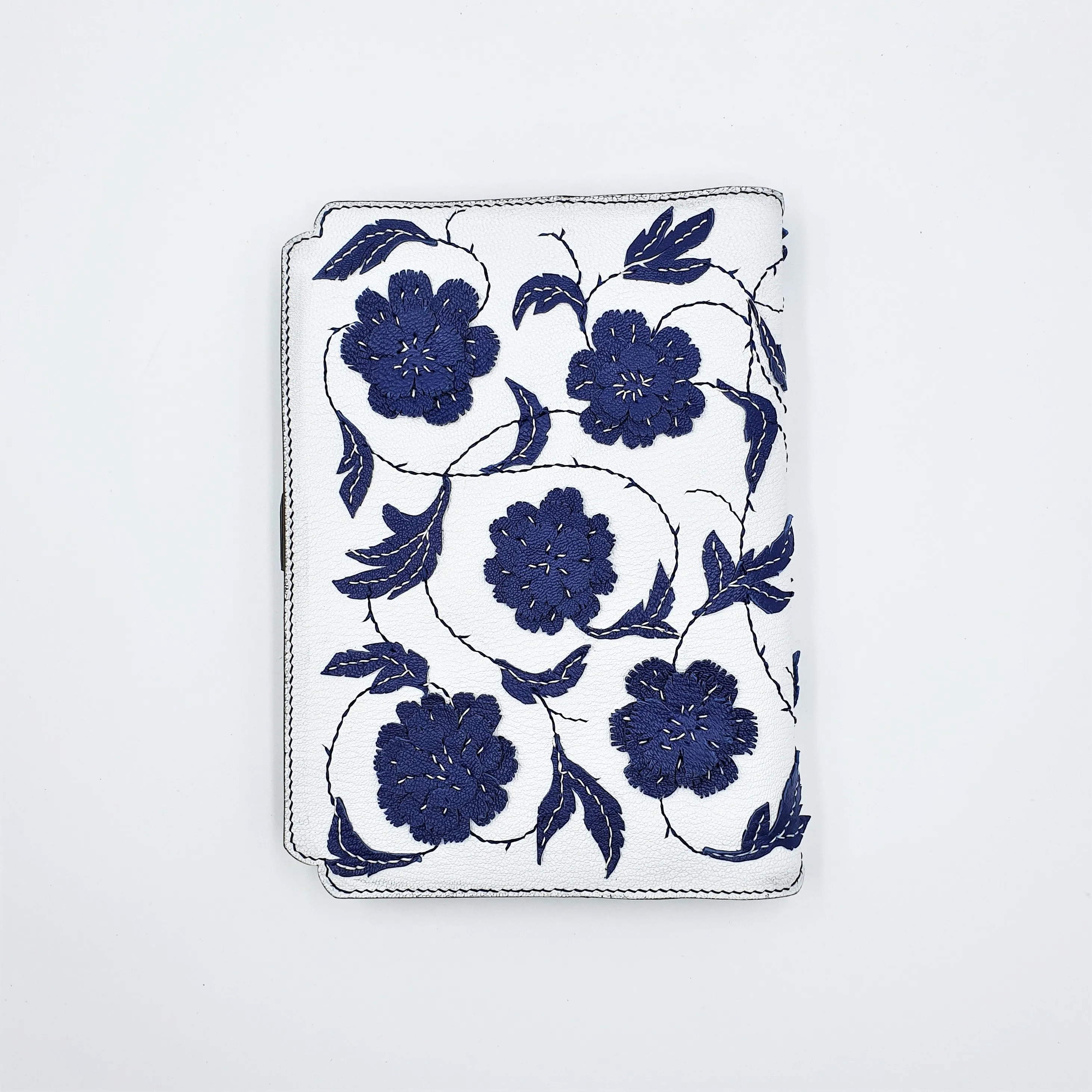 Studio Arkademie MING TEN PEONIES A5 Portrait Notebook Sleeve, Blue & White