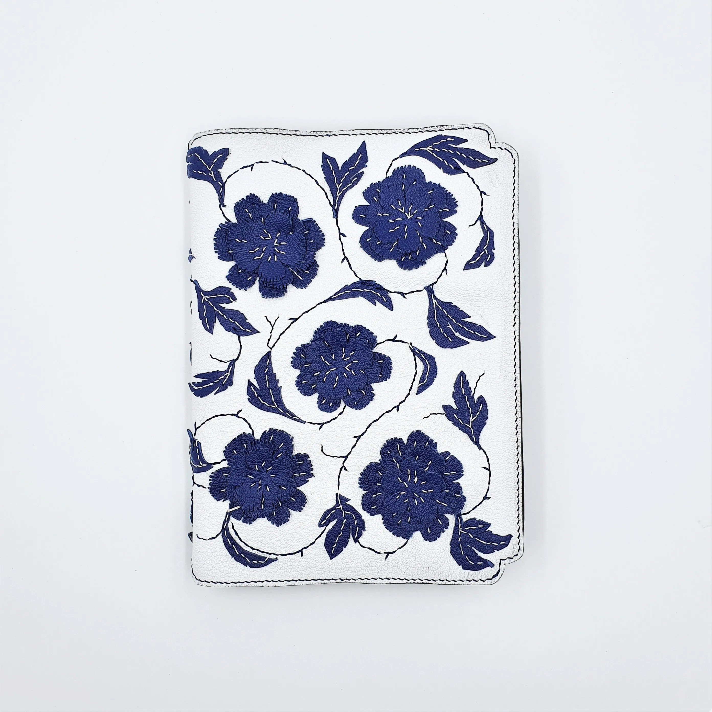 Studio Arkademie MING TEN PEONIES A5 Portrait Notebook Sleeve, Blue & White