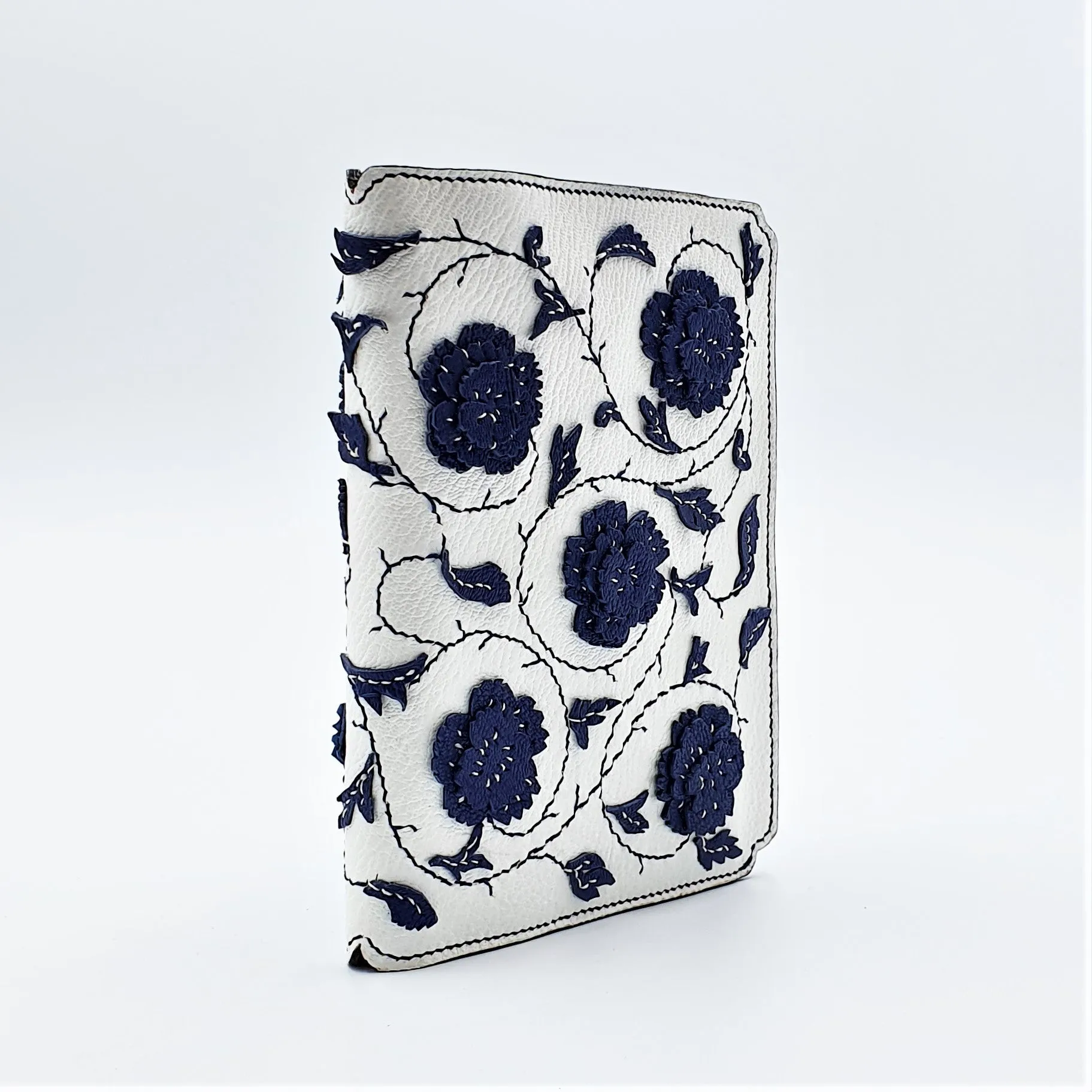 Studio Arkademie MING TEN PEONIES A6 Portrait Notebook Sleeve, Blue & White