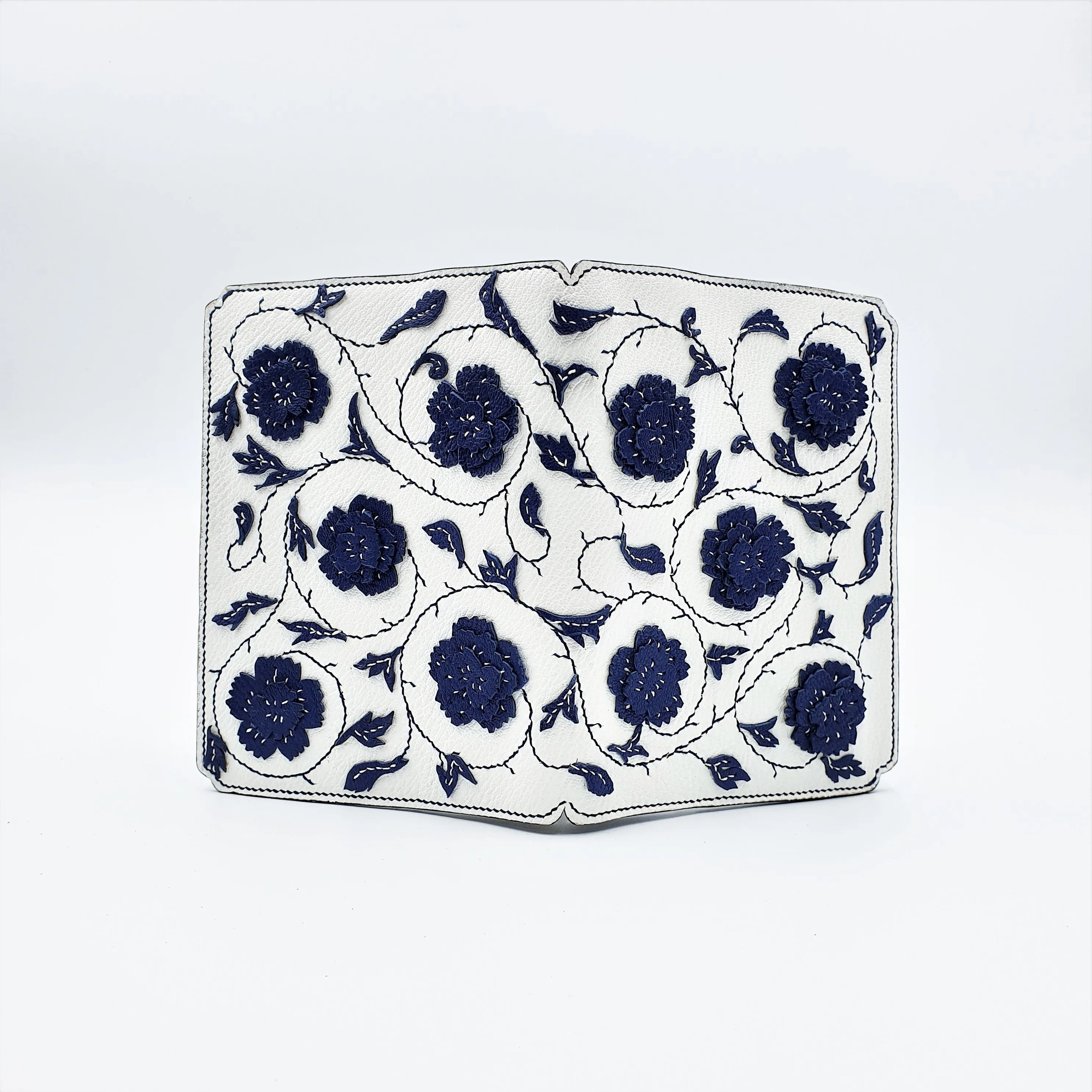 Studio Arkademie MING TEN PEONIES A6 Portrait Notebook Sleeve, Blue & White
