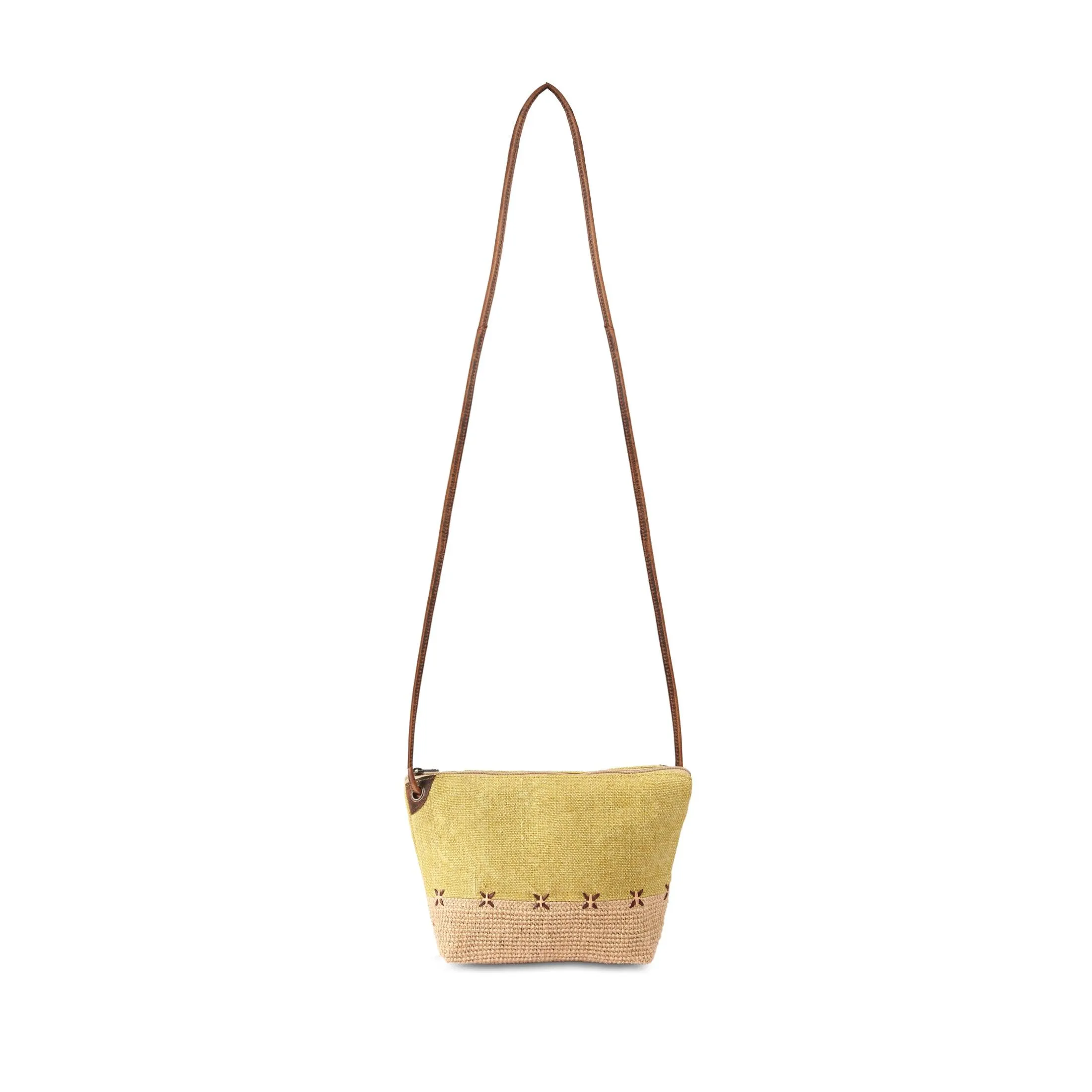 Stylish Jute Slingbag with Buffalo Strap