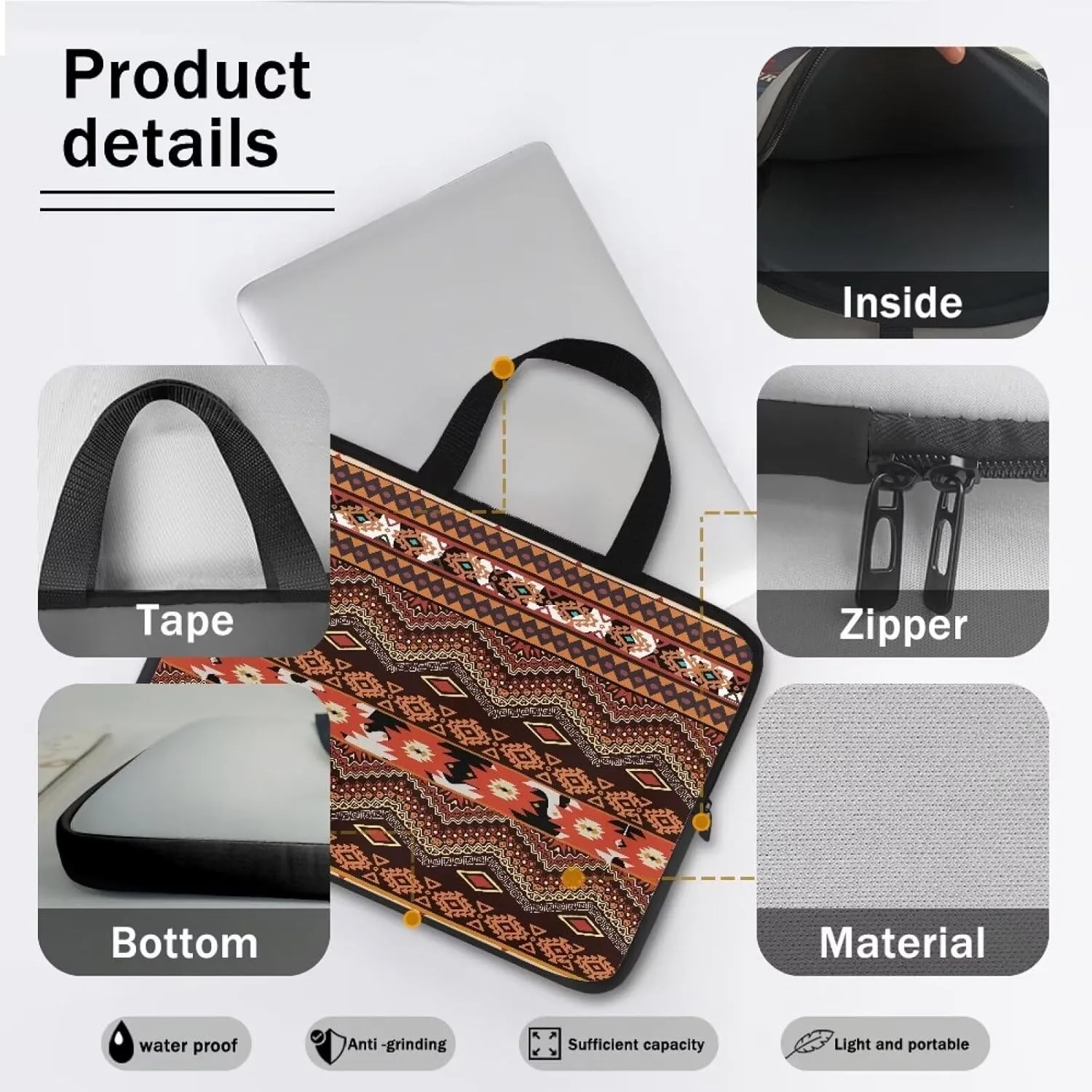 Stylish Laptop Bag for Women 15.6In,17.3In Laptop Carrying Case for Men,Laptop Sleeve Bag Laptop Shoulder Bag Holder