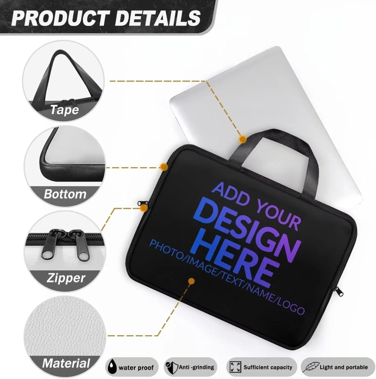 Stylish Laptop Bag,Laptop Tote Bag for 15In 15.6In 17In 17.3In Laptop,Laptop Carrying Case