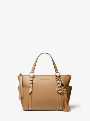 Sullivan Small Saffiano Leather Top-Zip Tote Bag