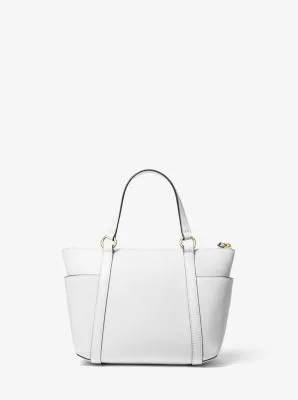 Sullivan Small Saffiano Leather Top-Zip Tote Bag