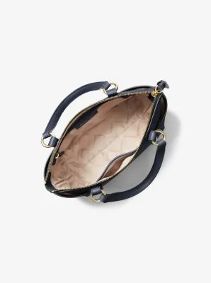 Sullivan Small Saffiano Leather Top-Zip Tote Bag
