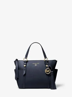 Sullivan Small Saffiano Leather Top-Zip Tote Bag
