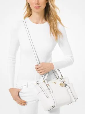 Sullivan Small Saffiano Leather Top-Zip Tote Bag