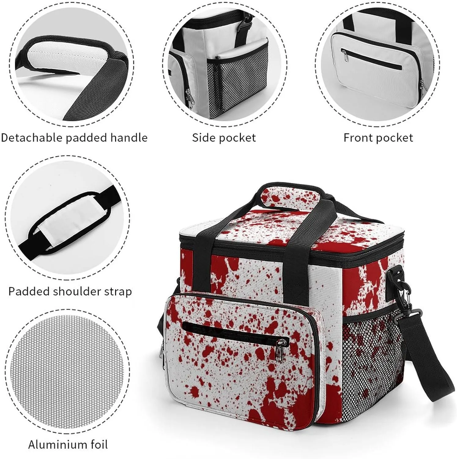 Summer Seashells Starfish 22.5L Waterproof Soft Cooler Bag Beach Wooden Insulated Lunch Box for Camping Fishing Beach Road Trips