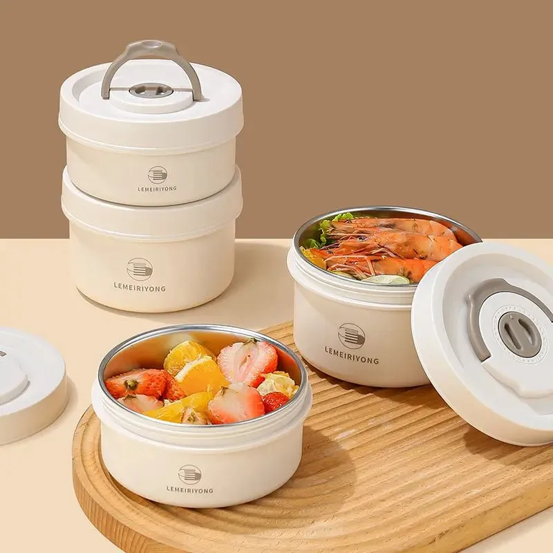 Swear Bear 4 Piece Stainless Steel Insulated Lunch Box with Bag