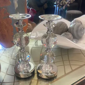 Tall Glass Candle Sticks
