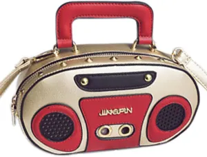 Tape Shaped Shoulder Bag Radio Recorder PU Crossbody Bag Women's Retro Evening Bag Handbag Clutch Purse