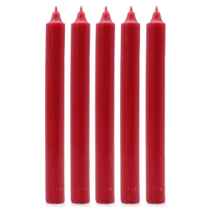 Taper Candles - Rustic Red - Pack of 5
