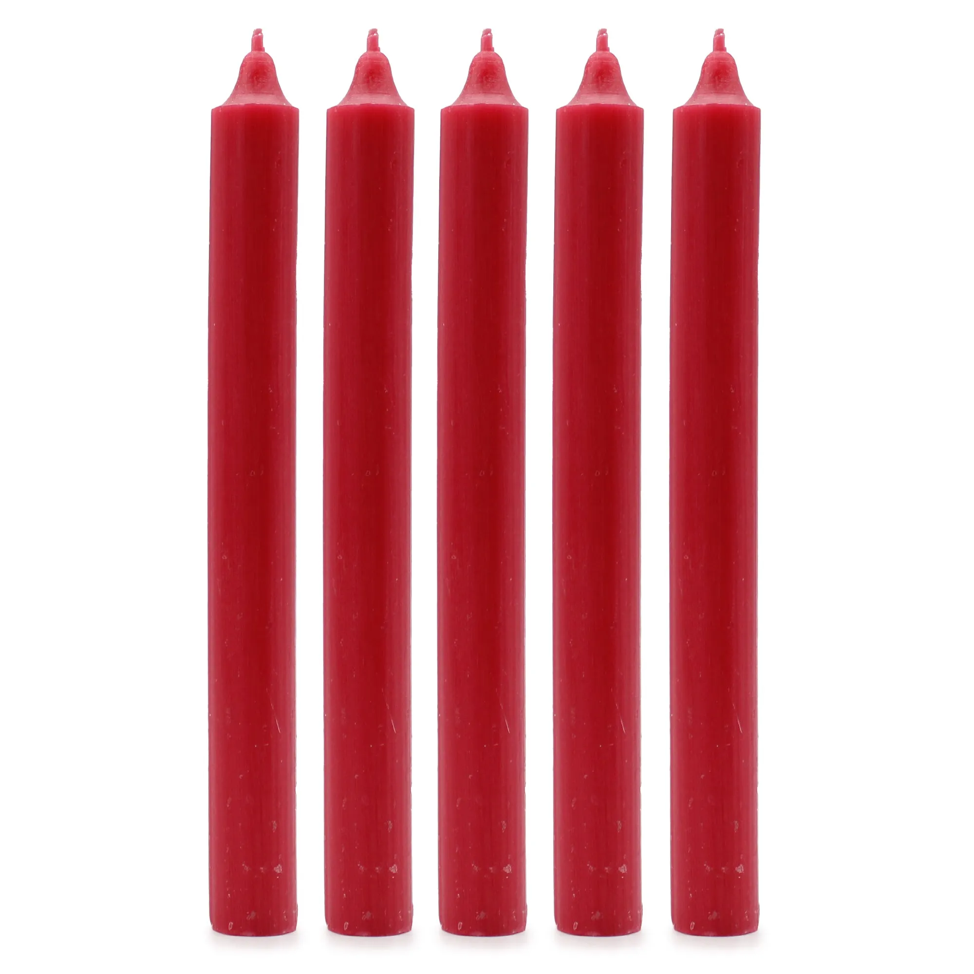Taper Candles - Rustic Red - Pack of 5