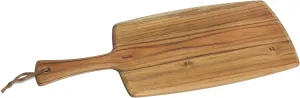 Teak 18" Paddleboard w/Leather Tie, Beveled Edges