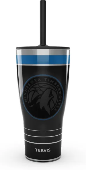 Tervis Traveler NBA Minnesota Timberwolves - Night Game Triple Walled Insulated Tumbler Travel Cup Keeps Drinks Cold & Hot, 30oz with Straw Lid, Stainless Steel
