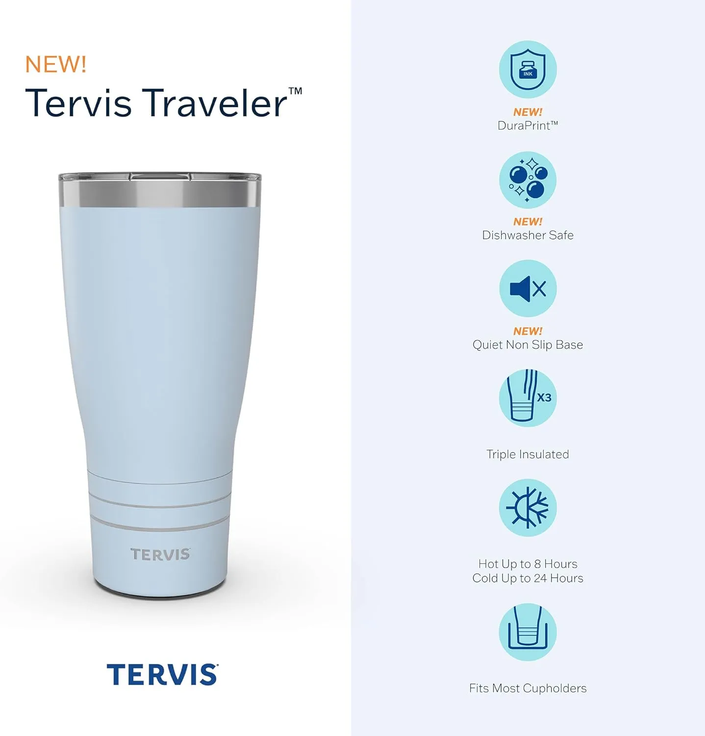 Tervis Traveler Sugar Skulls Triple Walled Insulated Tumbler Travel Cup Keeps Drinks Cold & Hot, 30oz, Stainless Steel, 20oz
