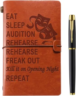 Theater Gifts Theatre Life Leather Journal Theater Actor Actress Gifts Director Gifts Funny Gifts for Theater Kids Drama Student Graduation Birthday Christmas