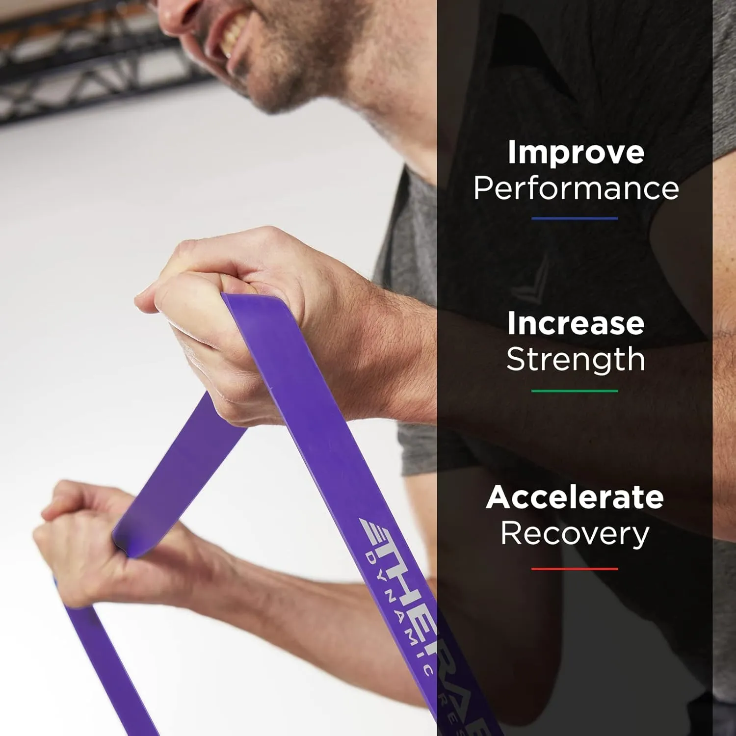 THERABAND High Resistance Bands, Set of 2 Elastic Super Bands for Improving Flexibility, Injury Rehab, & Full Body Workouts, Heavy Duty Stretch Bands for Lifting, 1 Light & 1 Medium Band, Multi