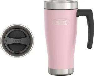THERMOS ICON SERIES, Stainless Steel Mug, Sunset Pink, 16 oz