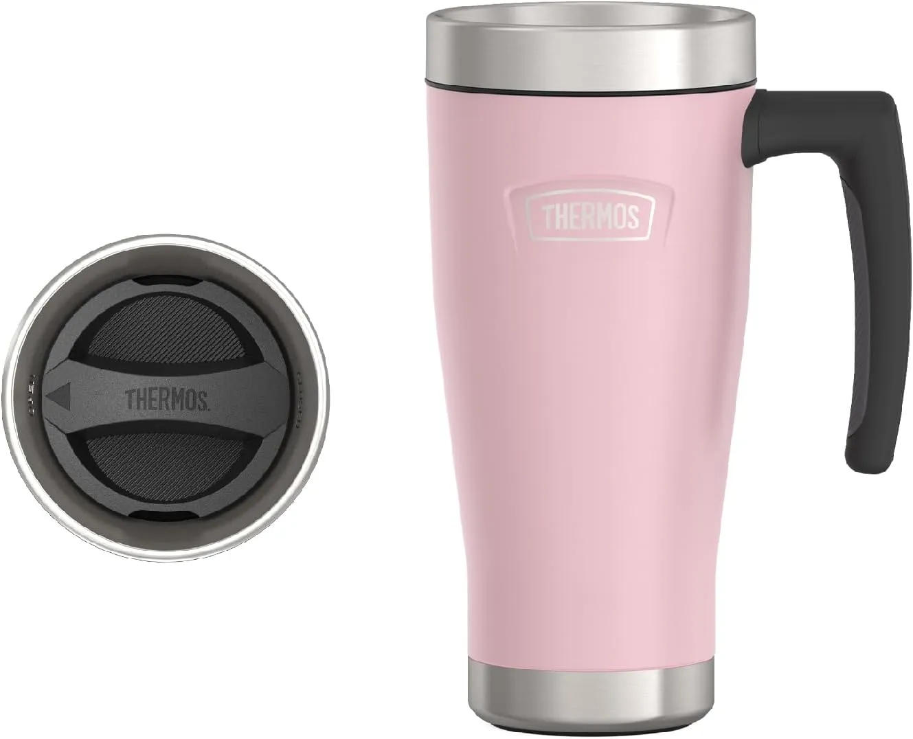 THERMOS ICON SERIES, Stainless Steel Mug, Sunset Pink, 16 oz