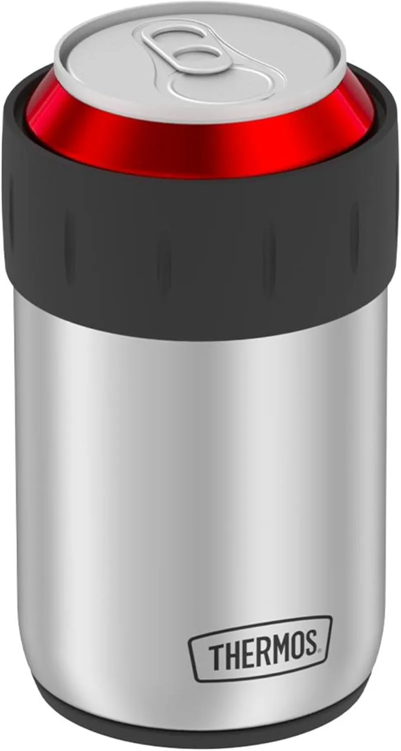Thermos Stainless Steel Beverage Can Insulator for 12 Ounce Can, Stainless Steel