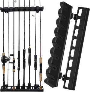 THKFISH Fishing Rod Rack Fishing Rod Holders Wall Mount Vertical/Horizontal Fishing Pole Holders for Garage Room, Boats Store 6/8 Fishing Rod Combos,1pair