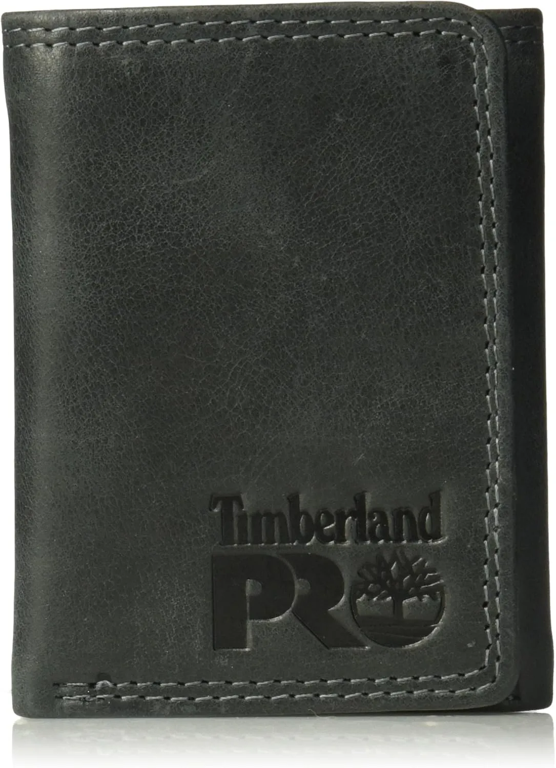 Timberland PRO Men's Leather RFID Trifold Wallet with Id Window