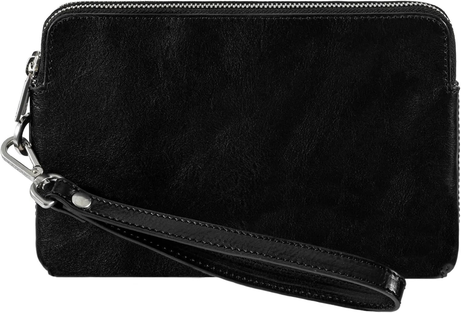 Time Resistance Leather Clutch for Men - Organizer Bag for Men - Wrist Bag - Briefcase Handmade in Italy - Gift Box Included
