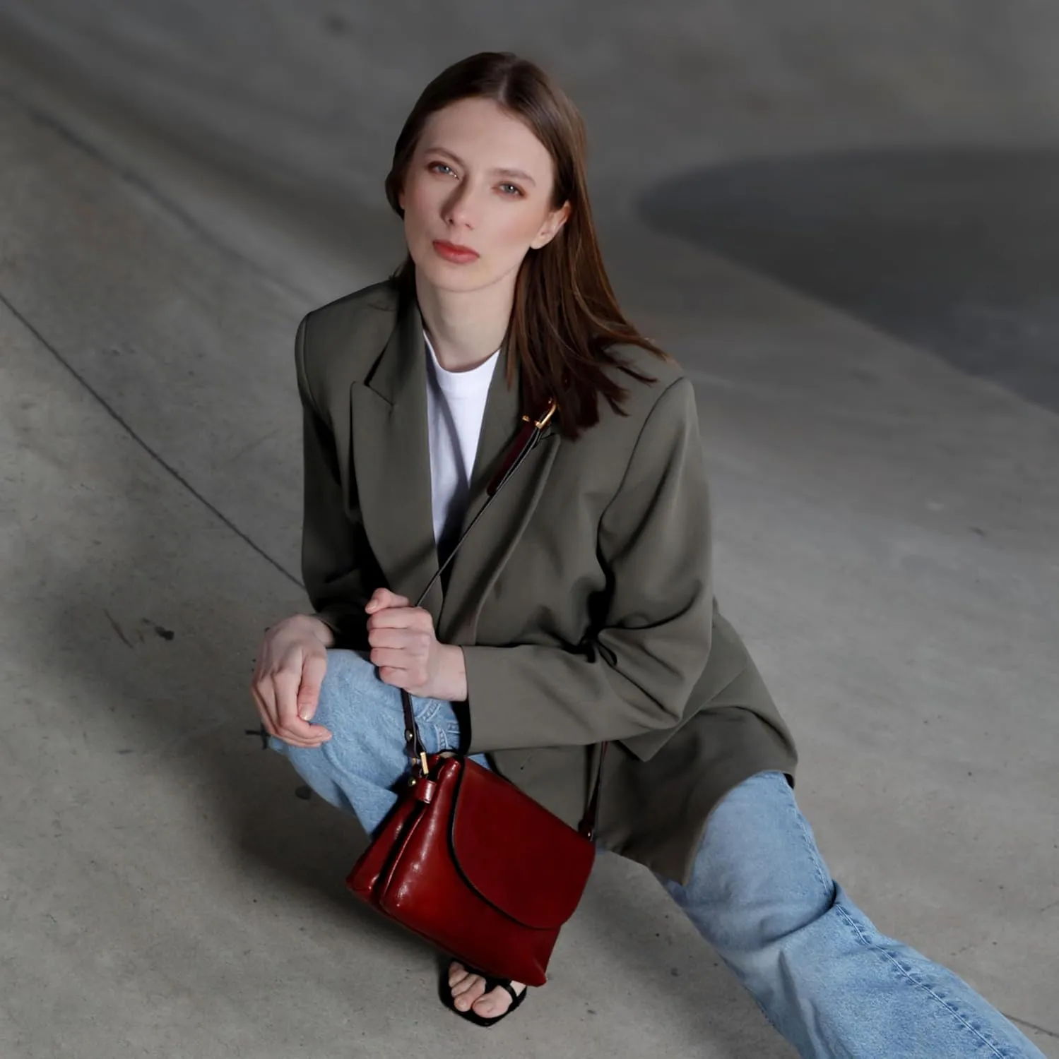 Time Resistance Leather Cross Body Bag for Women - Handbag - Shoulder Bag - Messenger - Purse