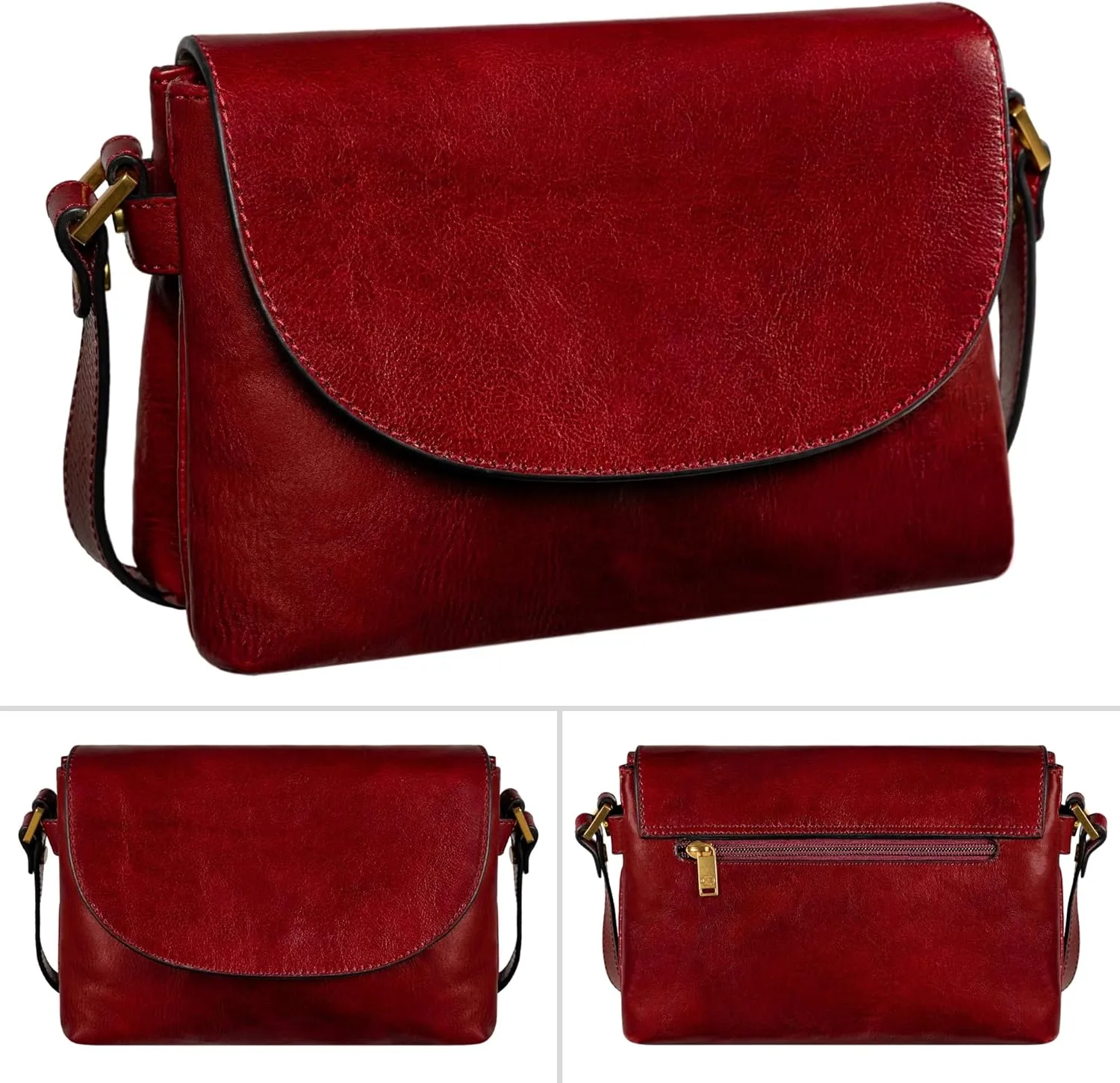 Time Resistance Leather Cross Body Bag for Women - Handbag - Shoulder Bag - Messenger - Purse