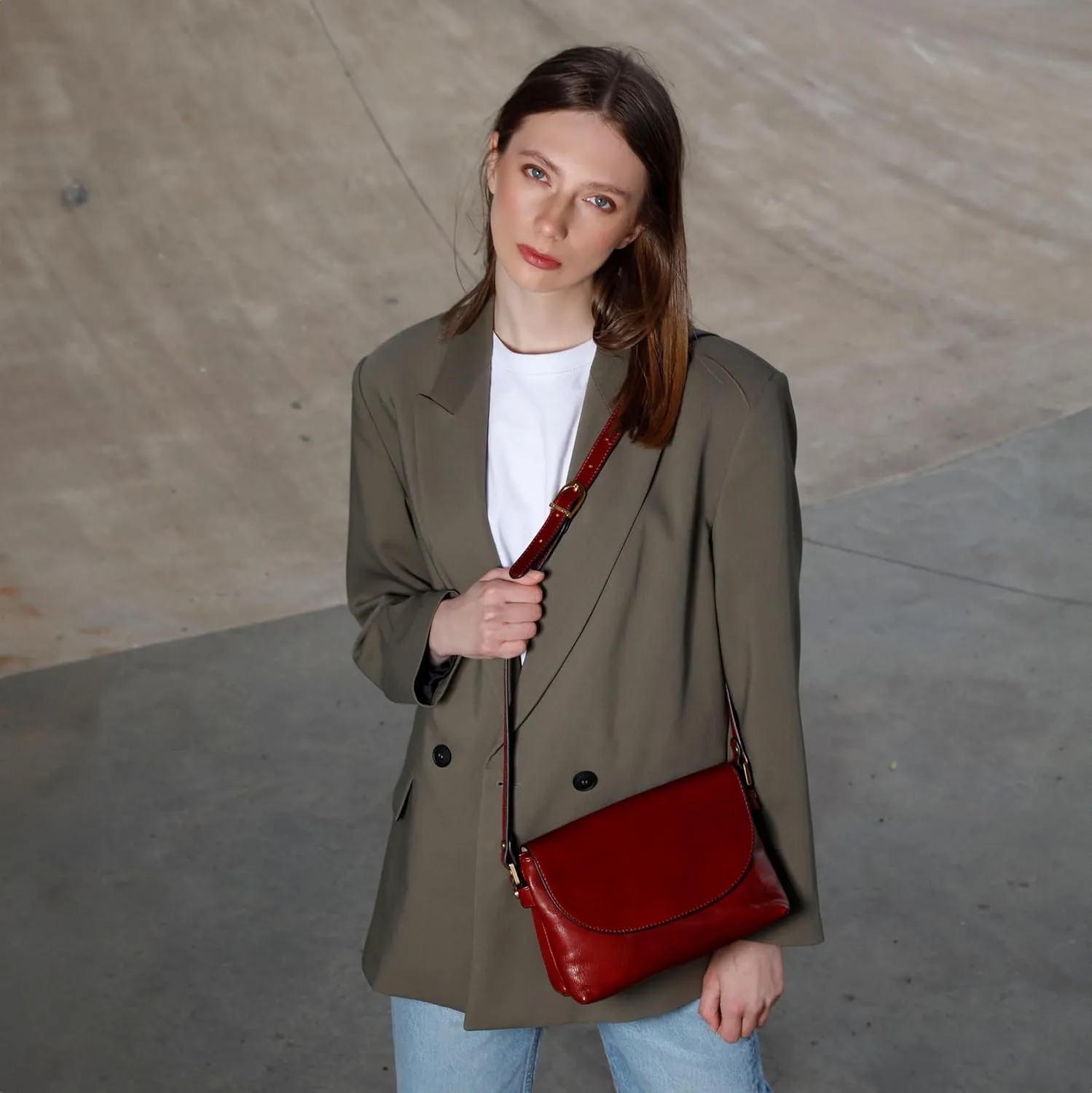 Time Resistance Leather Cross Body Bag for Women - Handbag - Shoulder Bag - Messenger - Purse