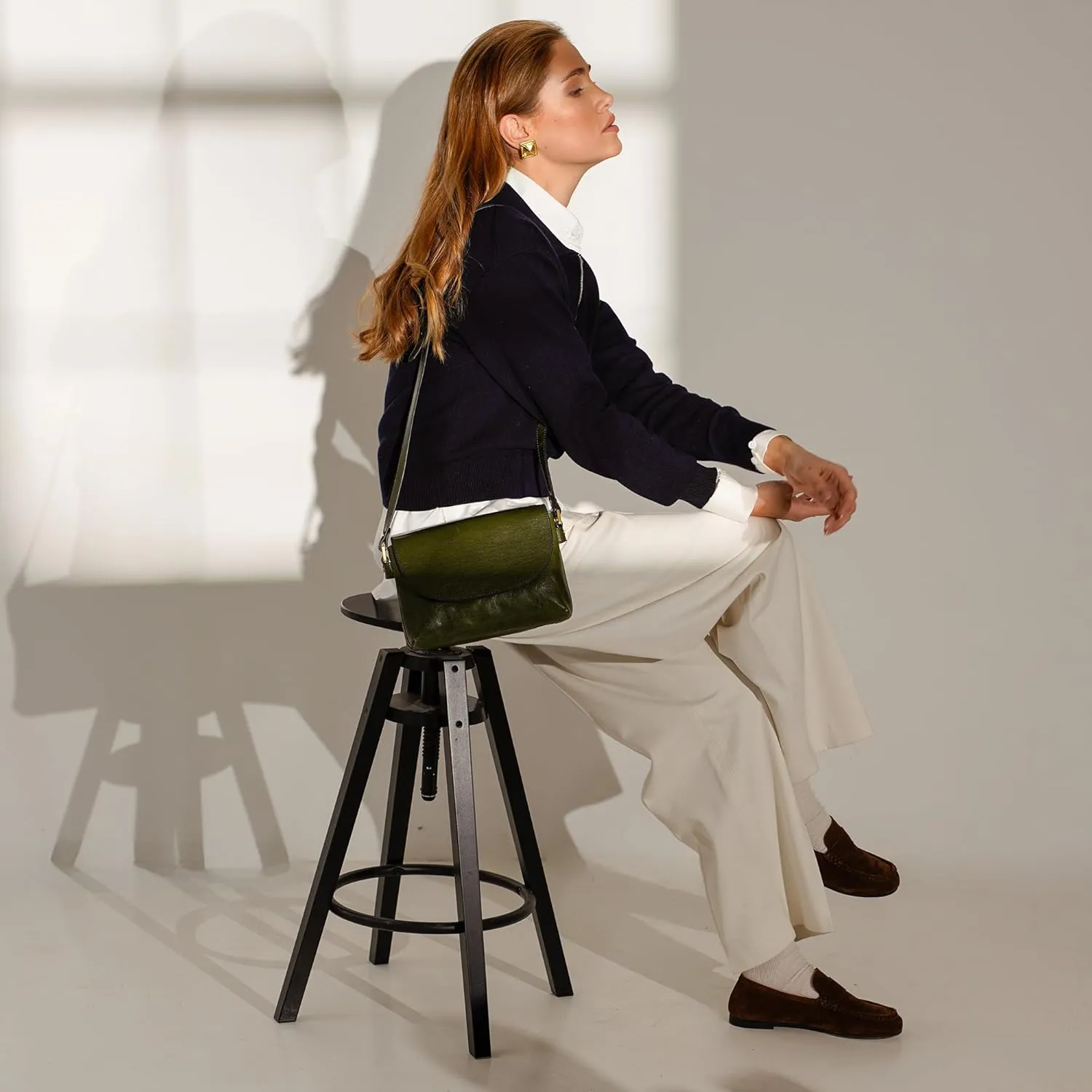 Time Resistance Leather Cross Body Bag for Women - Handbag - Shoulder Bag - Messenger - Purse
