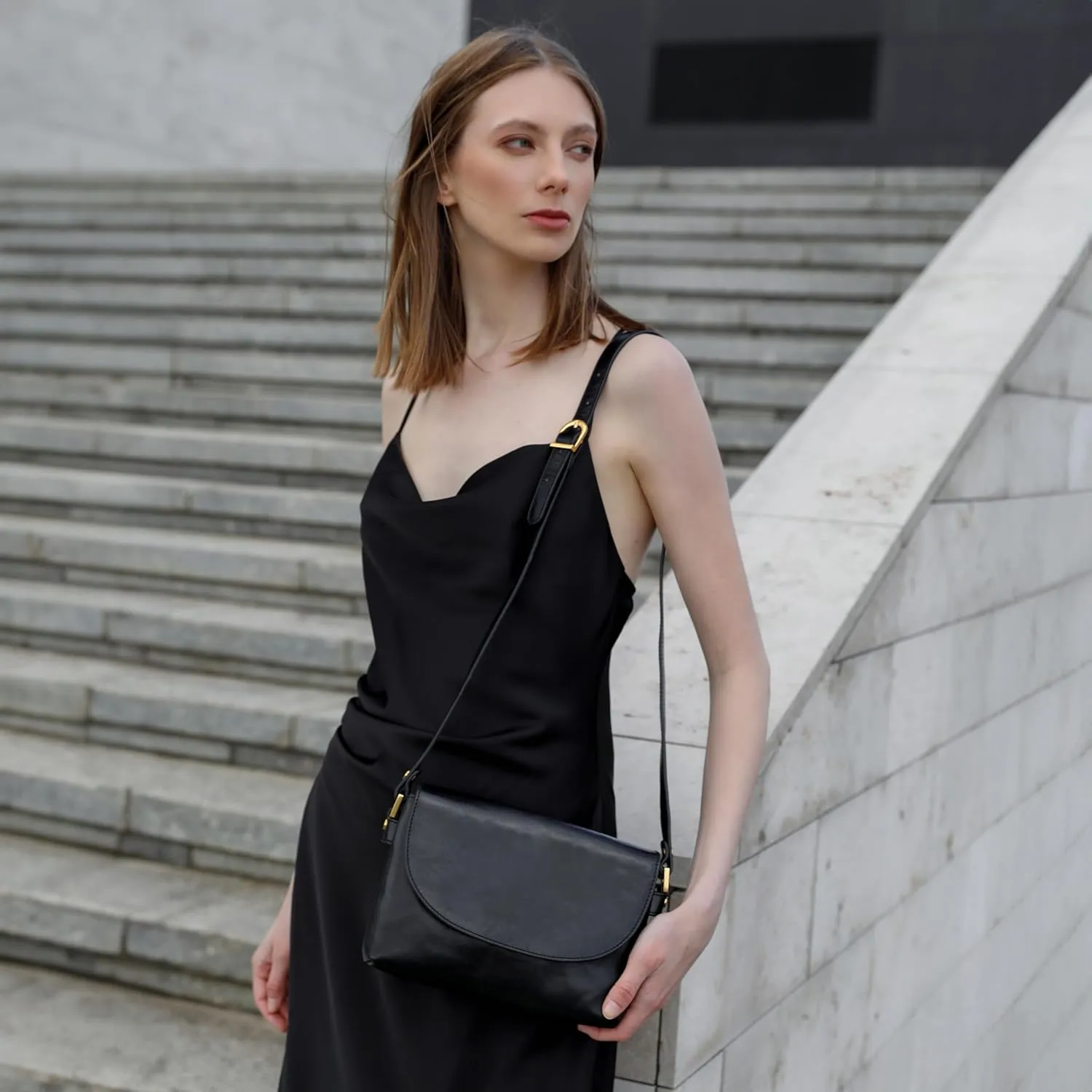 Time Resistance Leather Cross Body Bag for Women - Handbag - Shoulder Bag - Messenger - Purse