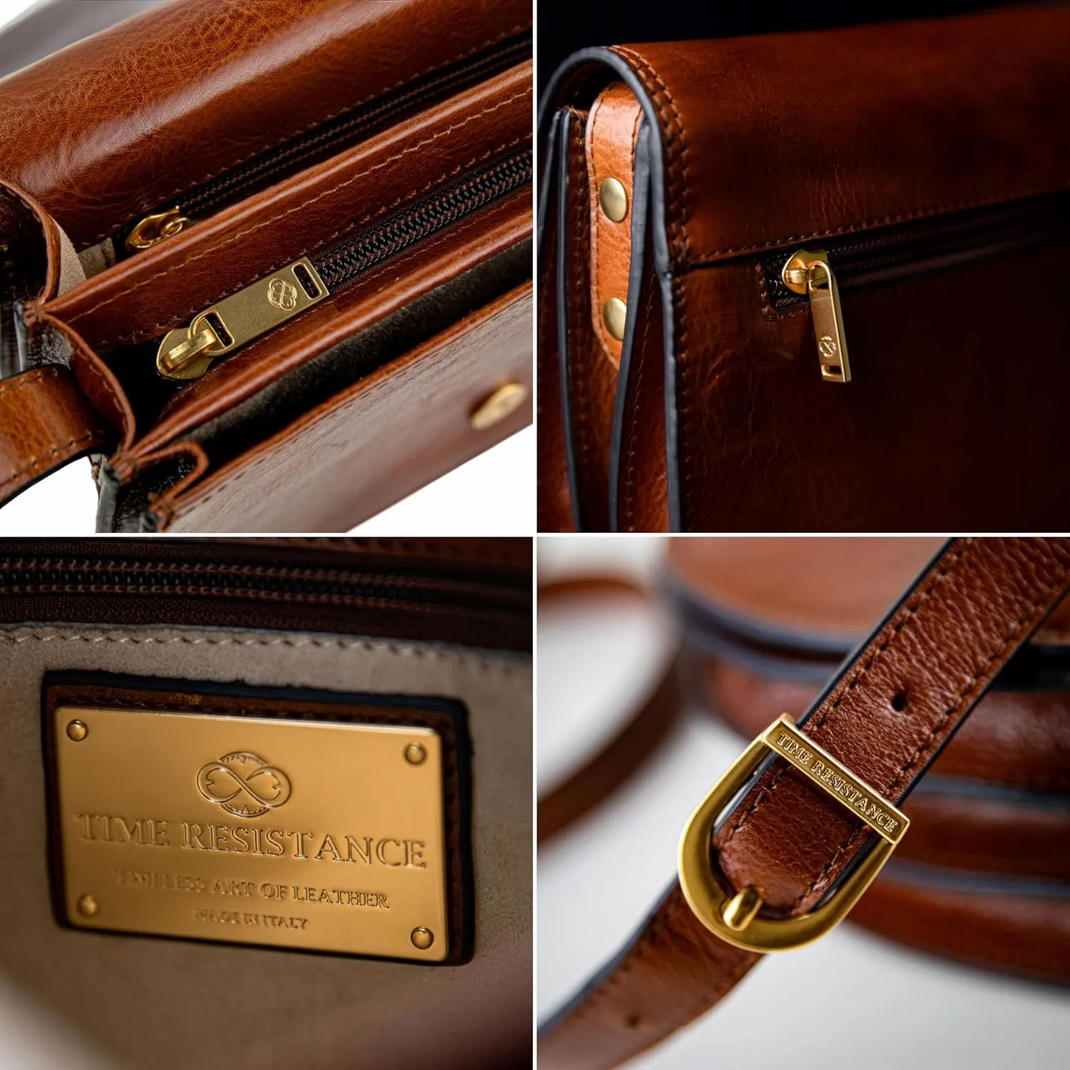 Time Resistance Leather Cross Body Bag for Women Shoulder Bag Messenger Purse Gift Box Included