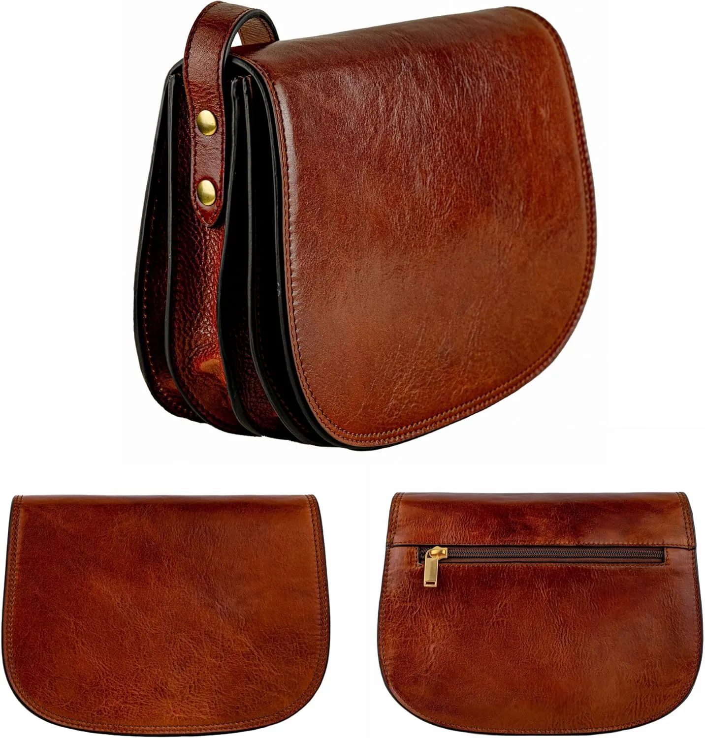 Time Resistance Leather Cross Body Bag for Women Shoulder Bag Messenger Purse Gift Box Included