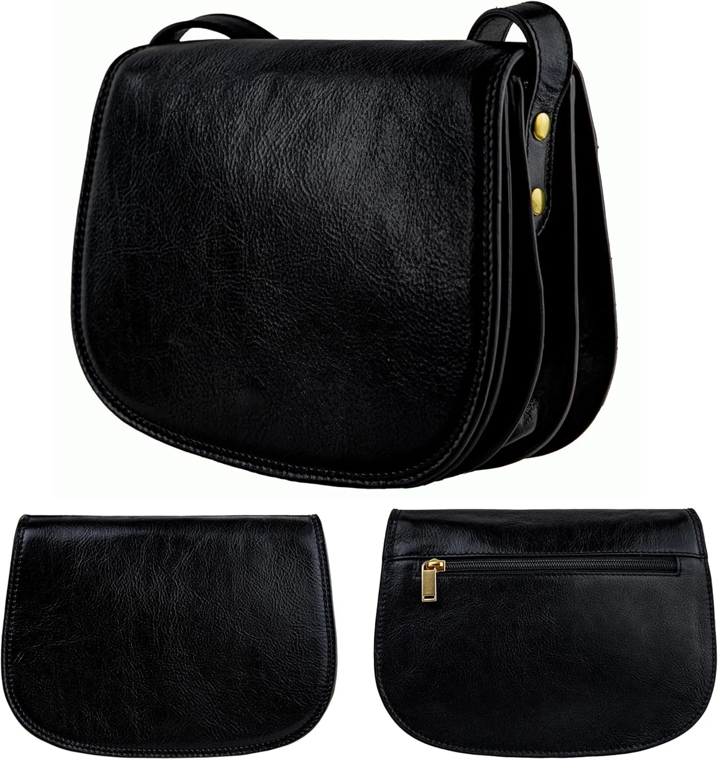 Time Resistance Leather Cross Body Bag for Women Shoulder Bag Messenger Purse Gift Box Included
