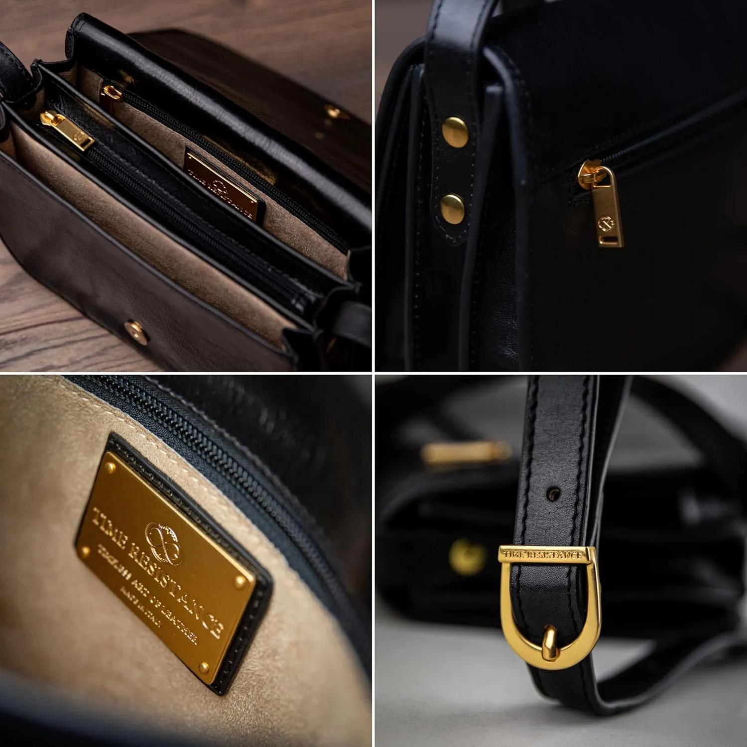 Time Resistance Leather Cross Body Bag for Women Shoulder Bag Messenger Purse Gift Box Included