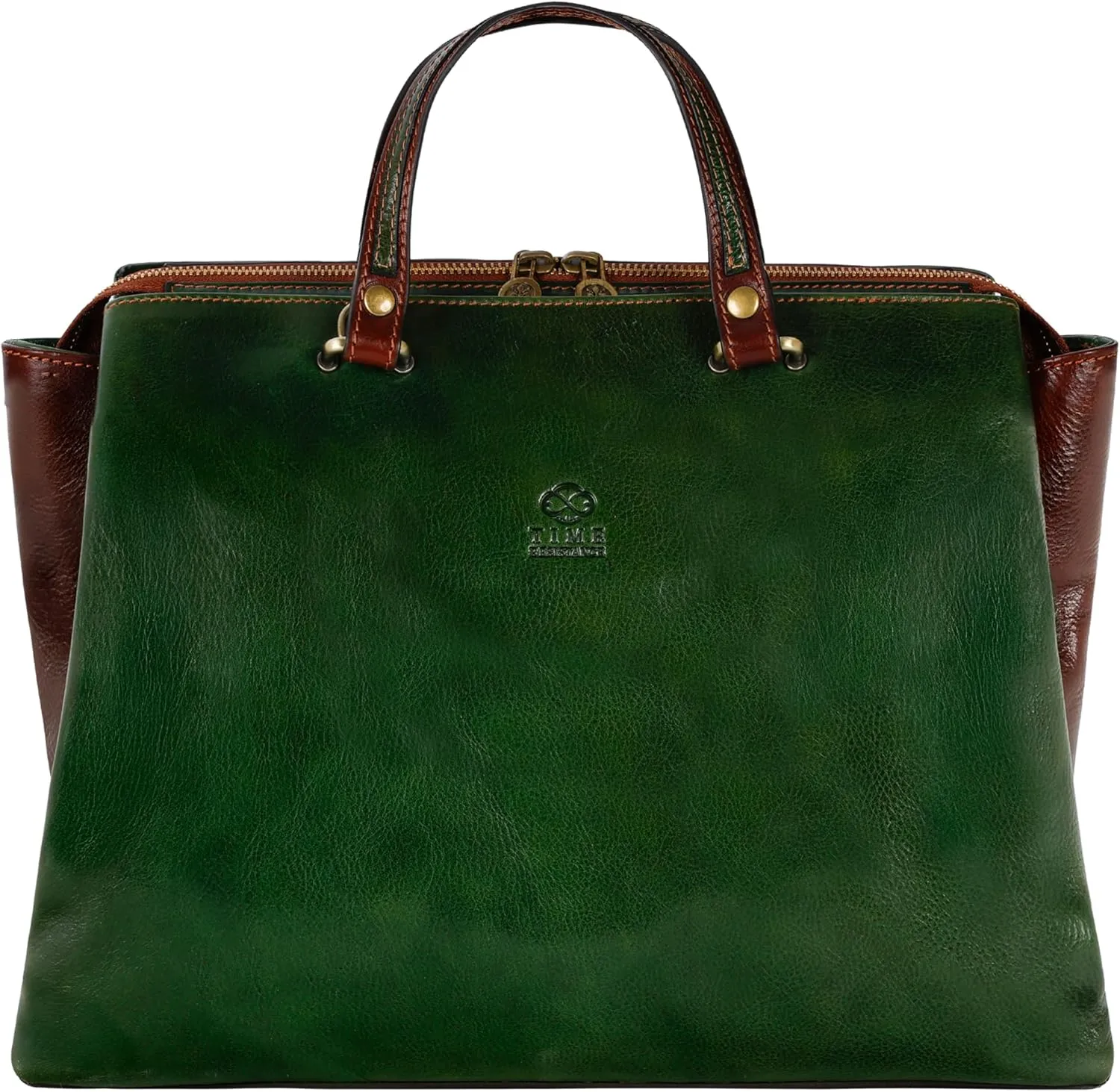 Time Resistance Leather Handbag for Women - Italian Handmade Bag - Top Handle Bag - Ladies Handbag - Cowhide Purse - Shopper