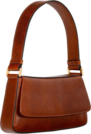 Time Resistance Leather Handbag - Full-Grain Leather Purse for Women - Shoulder Bag Made in Italy