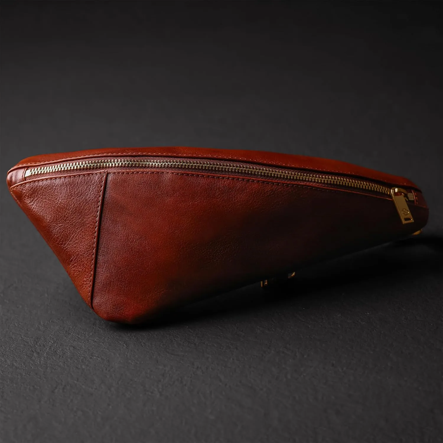Time Resistance Leather Sling Bag - Full-Grain Leather Bag - Chest Bag for Men and Women