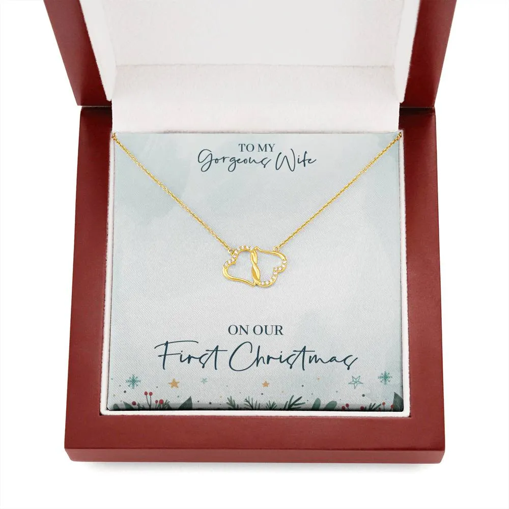 To Gorgeous Wife on our First Christmas-Diamond Hearts