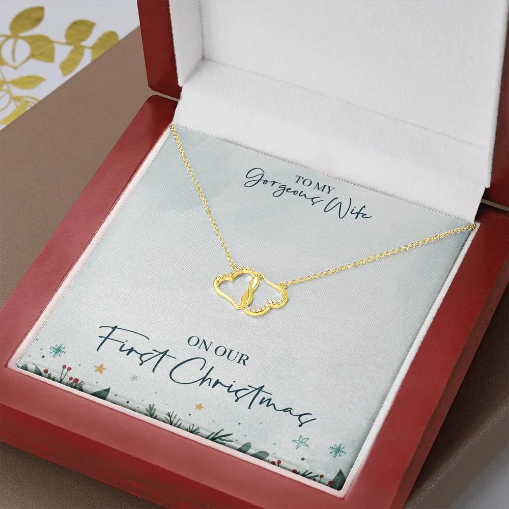 To Gorgeous Wife on our First Christmas-Diamond Hearts