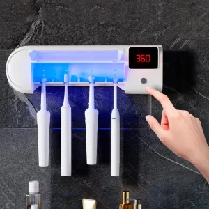Toothbrush Holder Wall Mounted with 4 Slots.