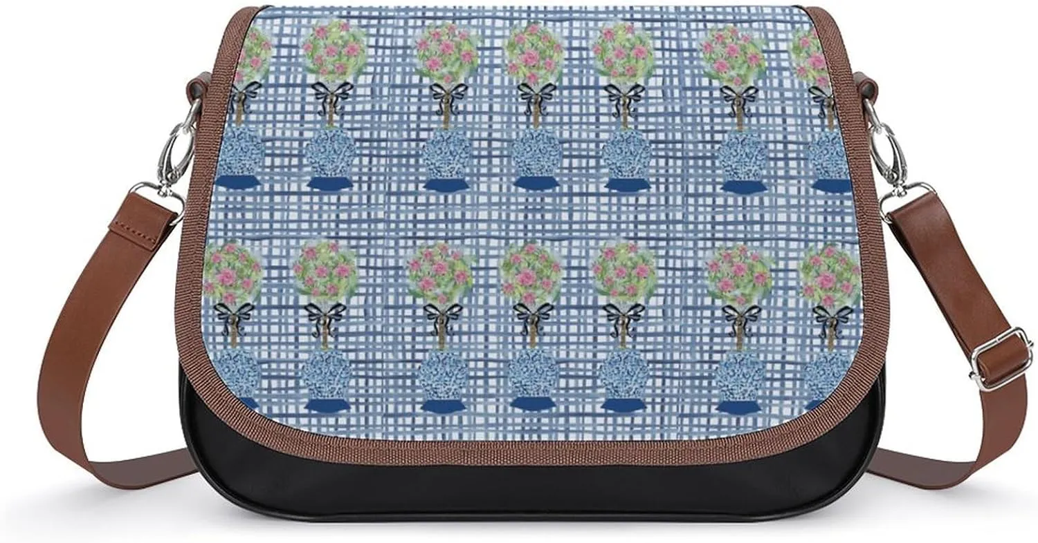 Topiary Blue Roses Ginger Jars Women's Shoulder Bag, Handbag, Crossbody Bag