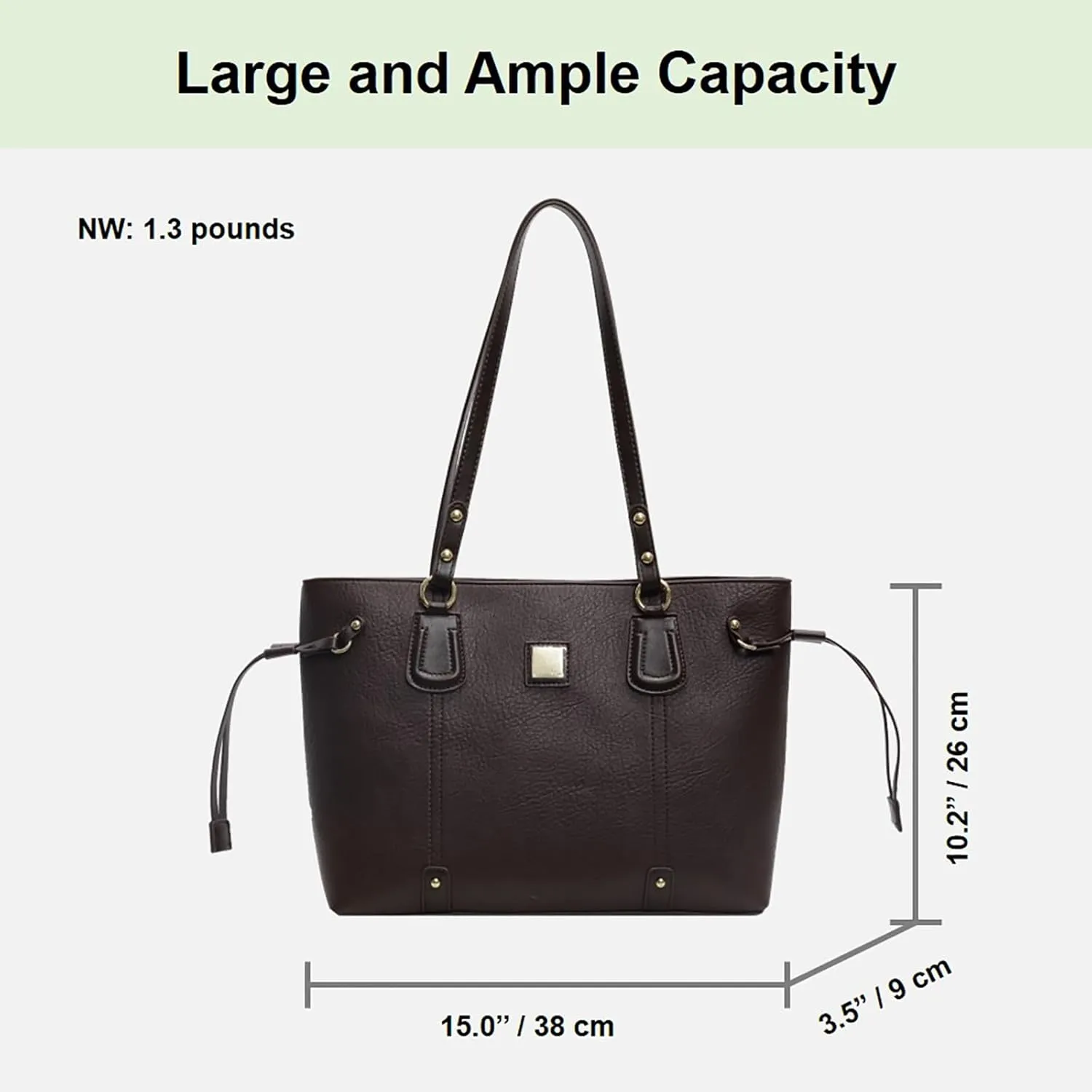 Tote Bag Zipper Shoulder Bags for Women Vegan Leather Purses and Handbags Bag Faux Leather Top Handle Satchel Bags for Women